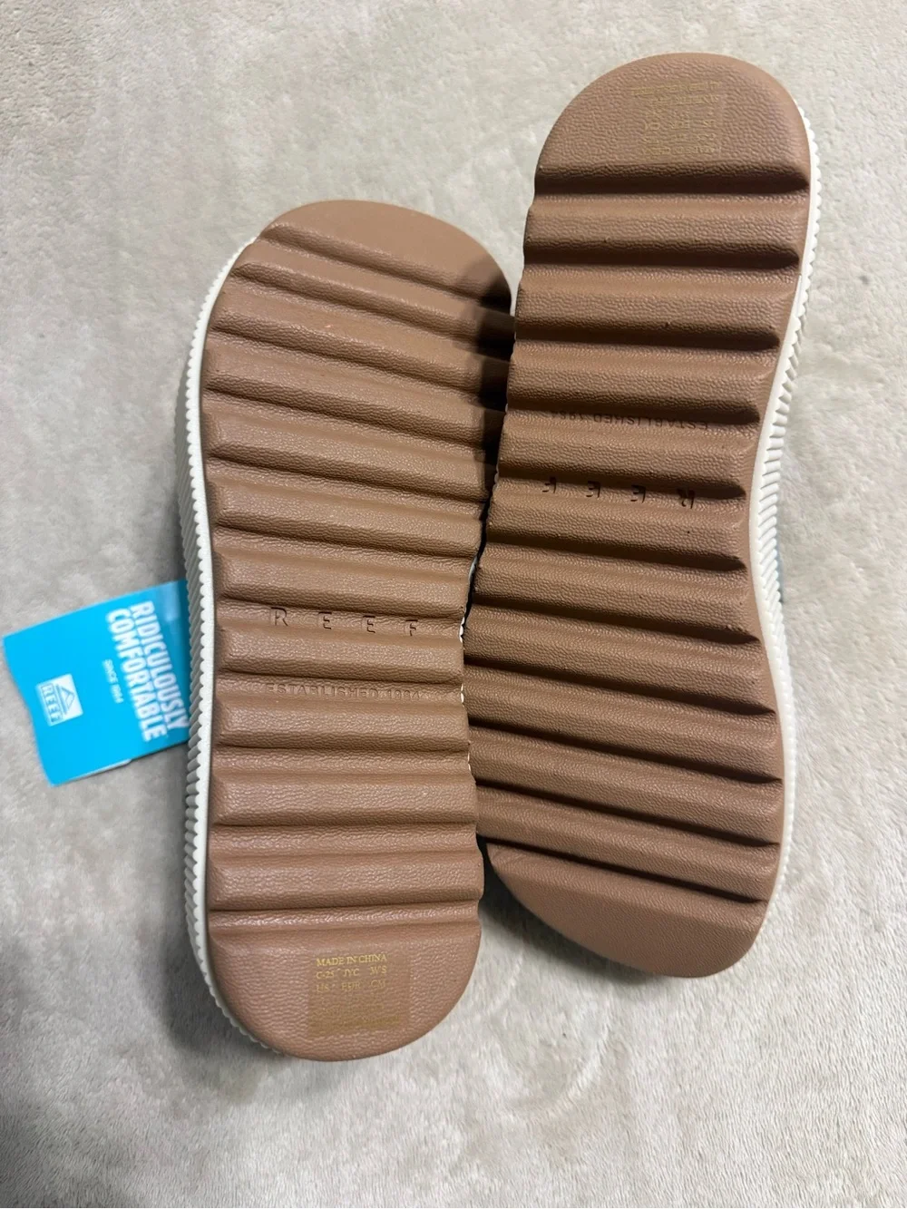 Reef Olive and Tan Platform Slingback Sandal